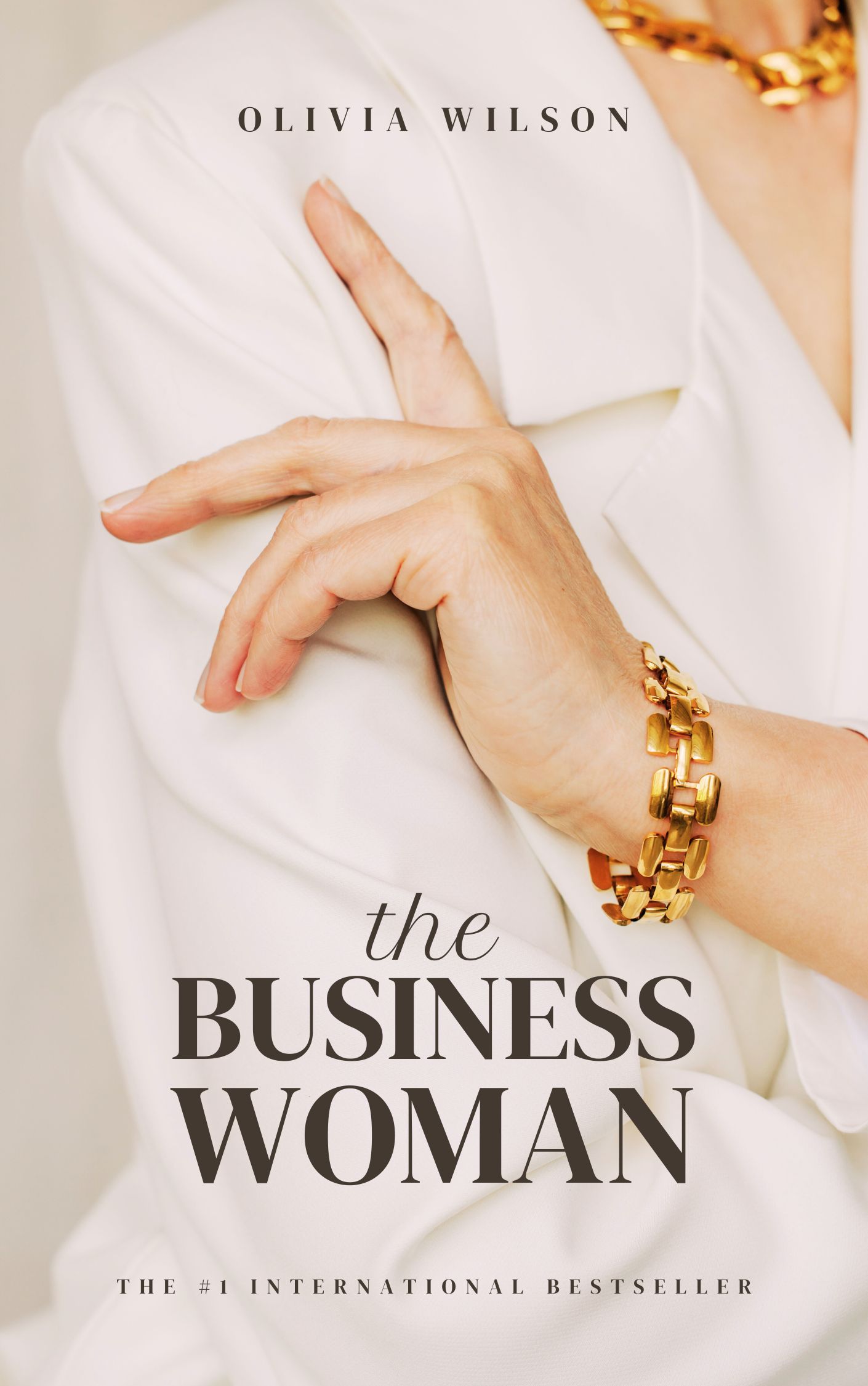 Beige Minimalist Business Woman Book Cover